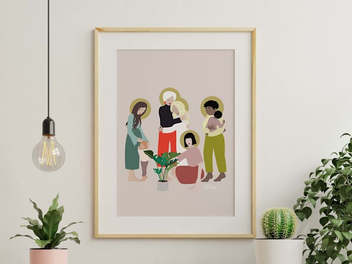 Cover image for Digital Drawing "Women Cultivating" | Ashley Hale
