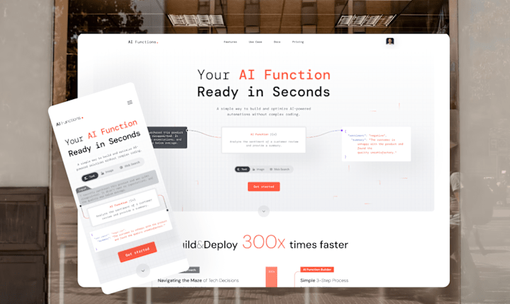 Cover image for AI Function Landing Page Design