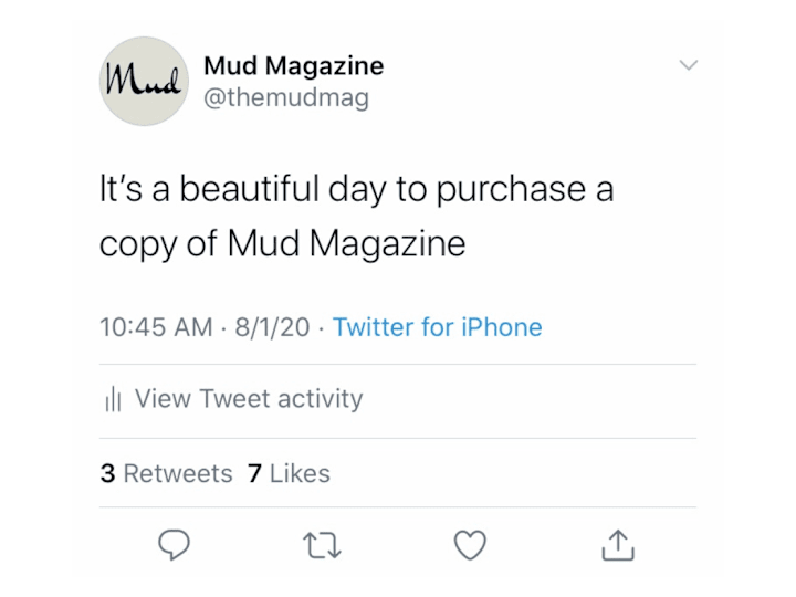 Cover image for Twitter Manager - Mud Magazine