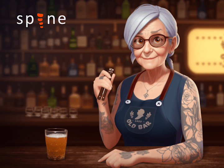 Cover image for Bartender | Spine 2D Animation