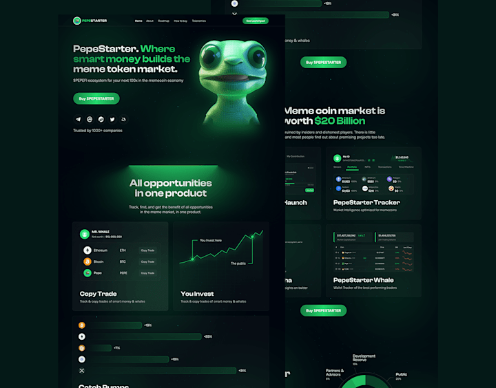 Cover image for PepeStarter Landing Page