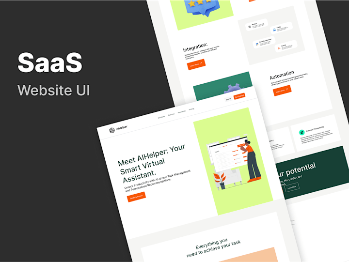 Cover image for SaaS Website UI