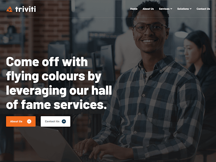 Cover image for The Triviti Website was designed on Figma developed using Nextjs