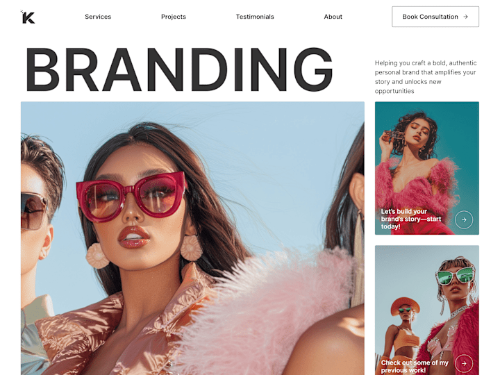 Cover image for Branding Service Landing Page