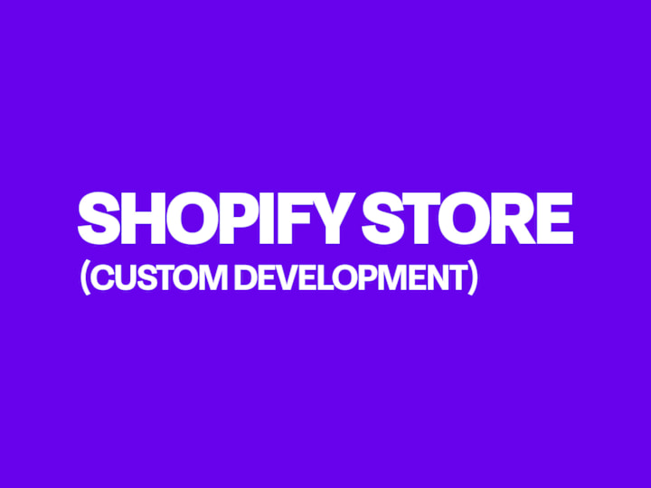 Cover image for Custom Shopify Website