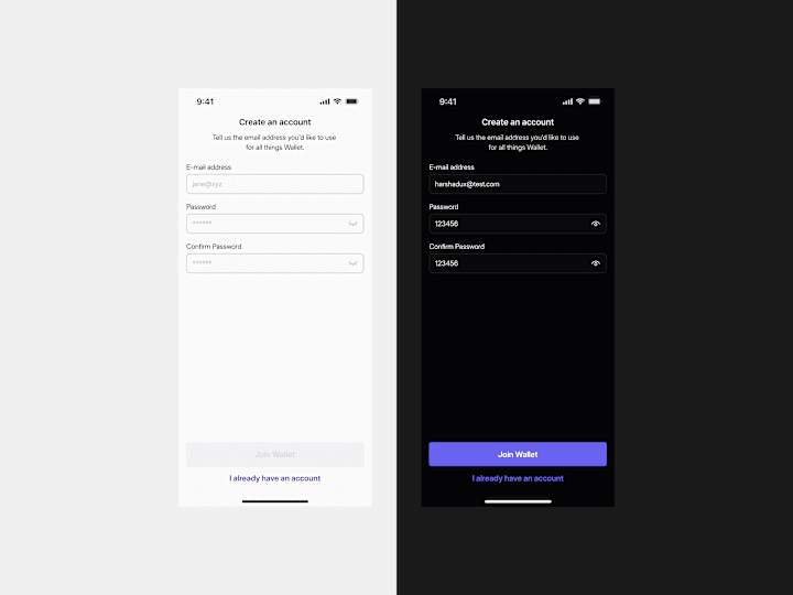 Cover image for Mobile App UI/UX with FIGMA variables Light and Dark mode