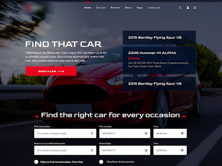 Cover image for Car Rental Website