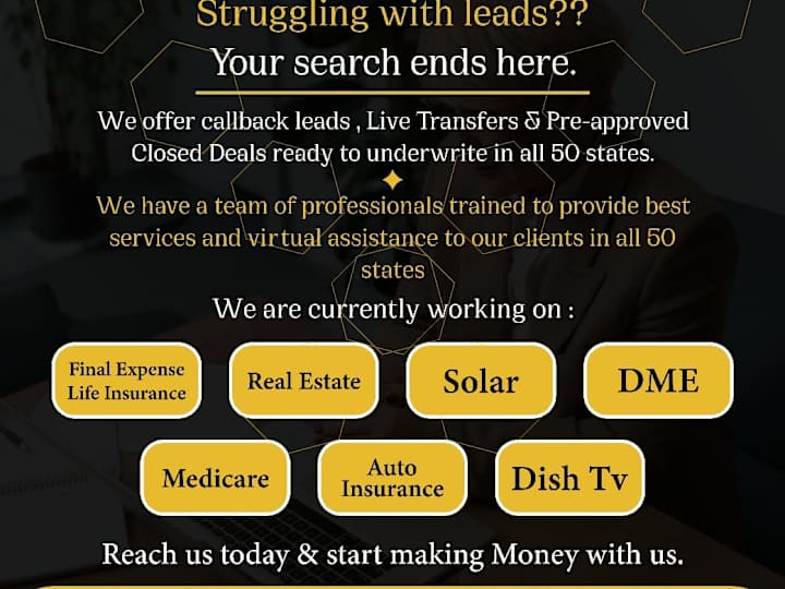 Cover image for Live Transfers, Callbackeads,Pre-approved closed deals available