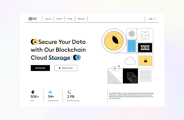 Cover image for EV Blockchain Cloud Storage | Behance :: Behance