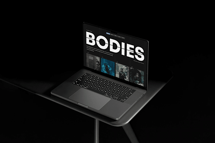 Cover image for Bodies serie inspired webdesign