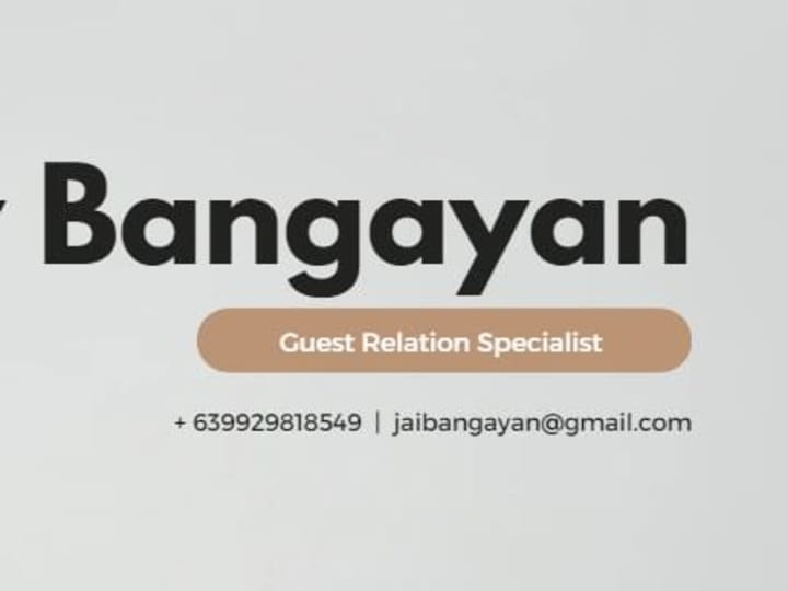 Cover image for Jay Bangayan - Guest Relations Specialist - Mint House | Linked…