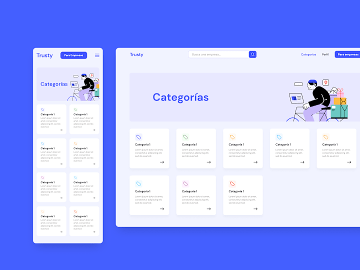 Cover image for UX/UI Web App - Trusty