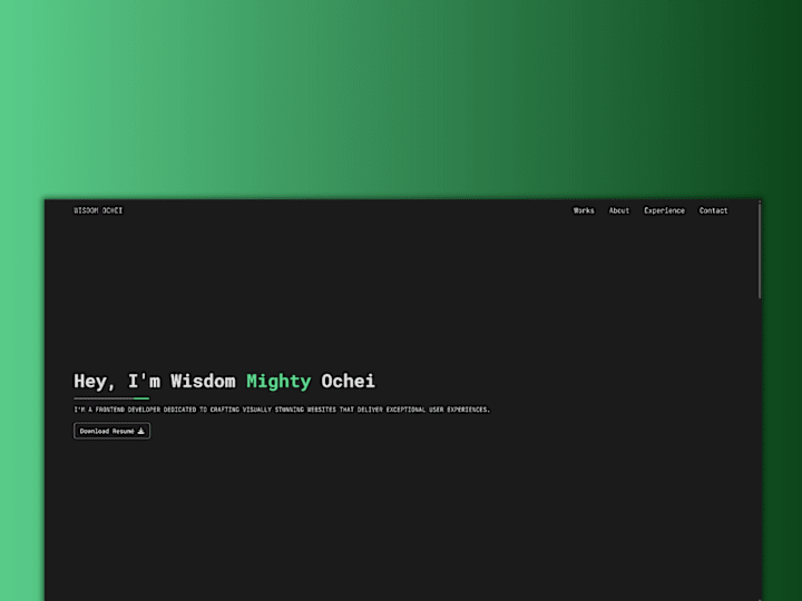 Cover image for My Portfolio Website - v2