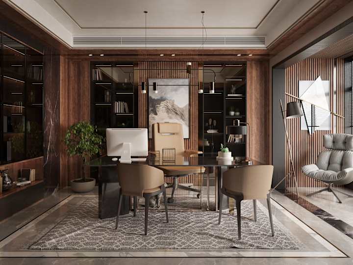 Cover image for Home Office Interior 3D Rendering