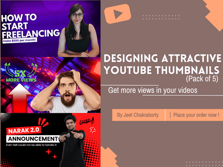 Cover image for I will create attractive thumbnails for your YouTube videos