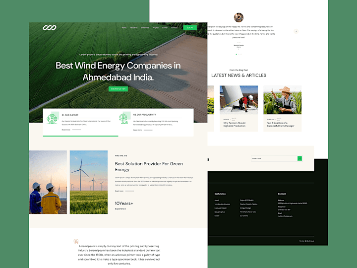 Cover image for Wind Energy Company Landing Page