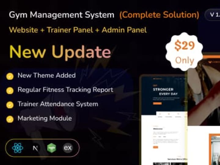 Cover image for Gymstick- Gym Management System | Website | Trainer Panel | Adm…