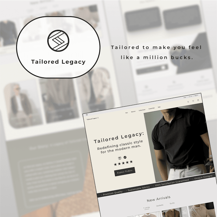 Cover image for Tailored Legacy: E-commerce website design.