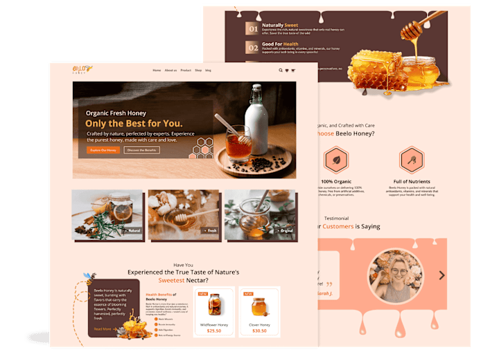 Cover image for Beelo Honey (UI Design, Visual Design)