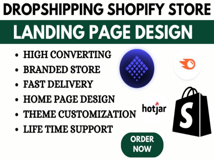 Cover image for build Shopify Dropshiping one product store landing page pagefly
