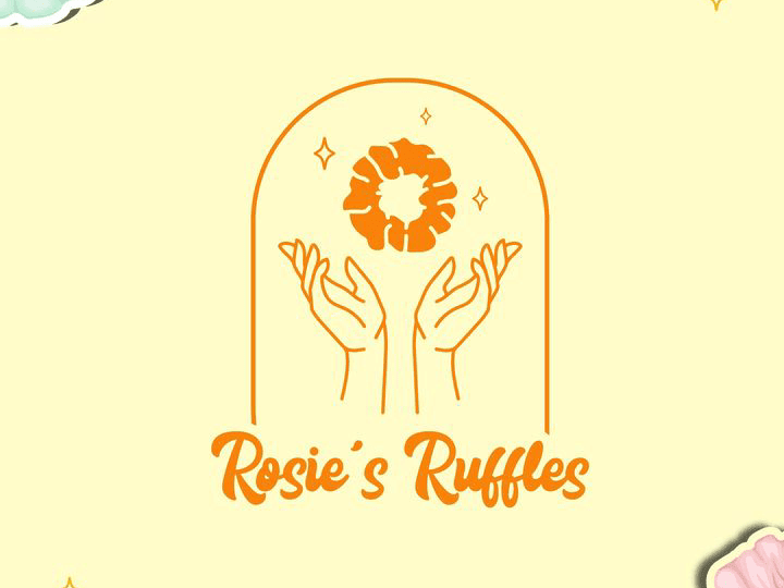 Cover image for Rosie’s Ruffles - Handmade scrunchies Branding Design