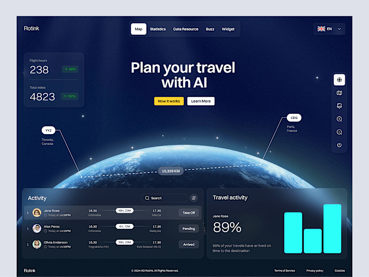 Cover image for AI Trip Planner Website Design 