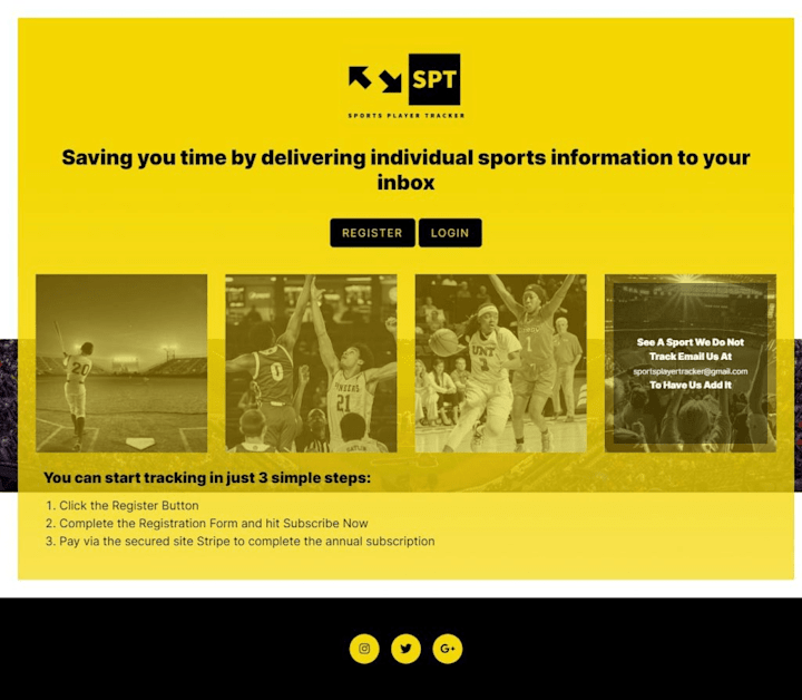 Cover image for Sports Player Tracker | Web Design | 