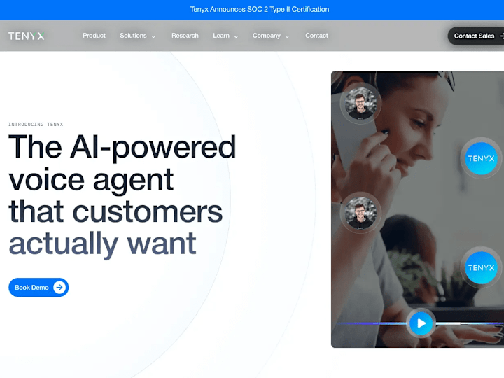 Cover image for Tenyx - The AI-powered voice agent that customers actually want