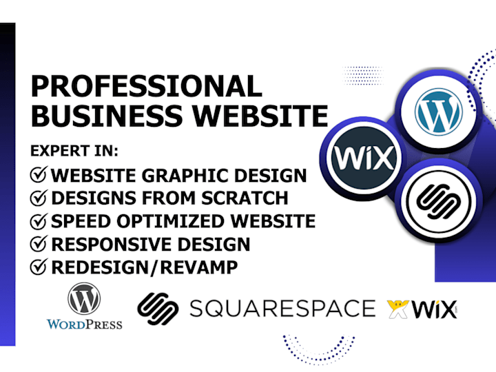 Cover image for I will build wix squarespace website design redesign wordpress