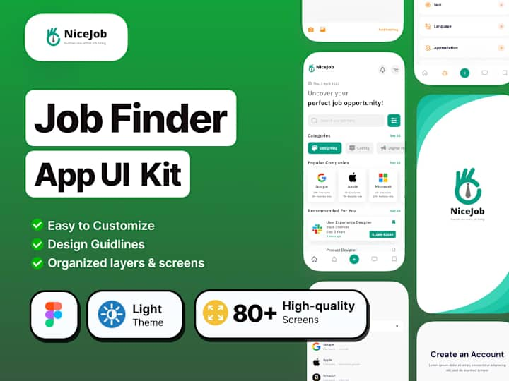 Cover image for Nice Job - Job Finder App UI 