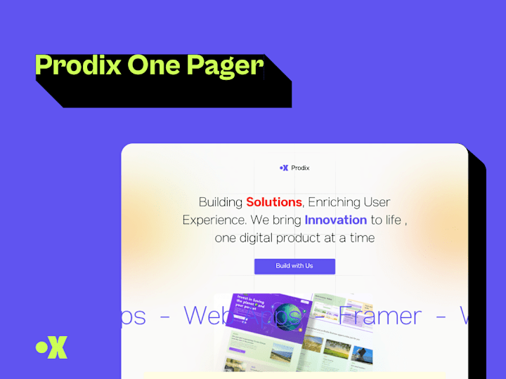 Cover image for Prodix One Pager