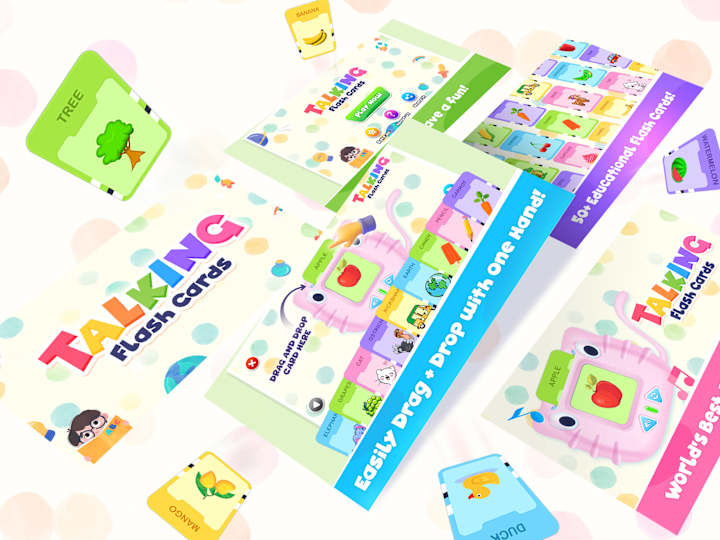 Cover image for Talking Flash Cards - Game UI/UX Design