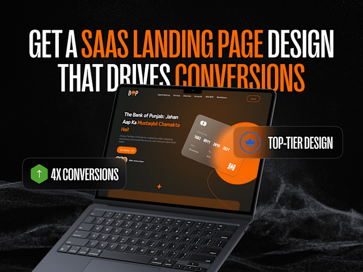 Cover image for Saas Landing Page Design that drives conversions.