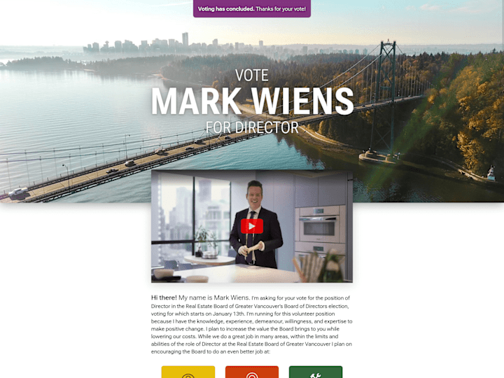 Cover image for Vote Mark Wiens