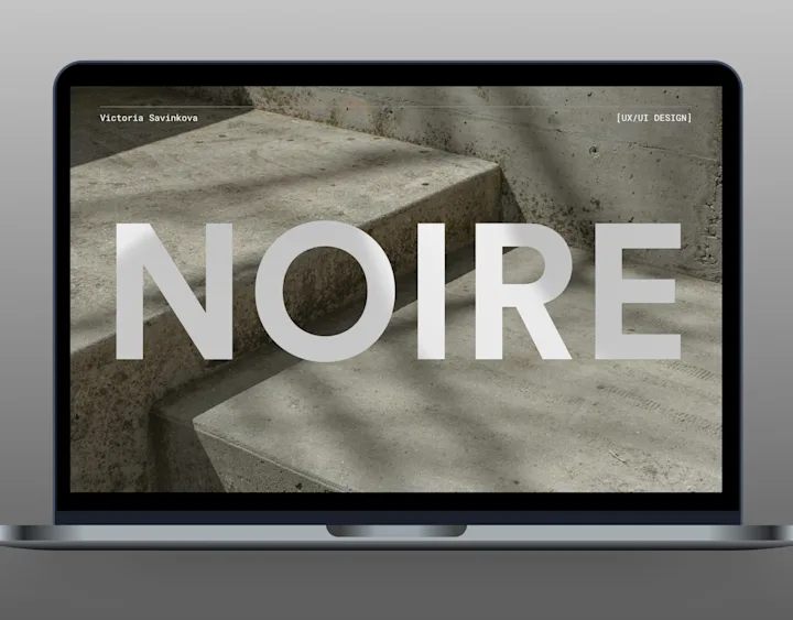 Cover image for NOIRE/ Website design concept for the magazine