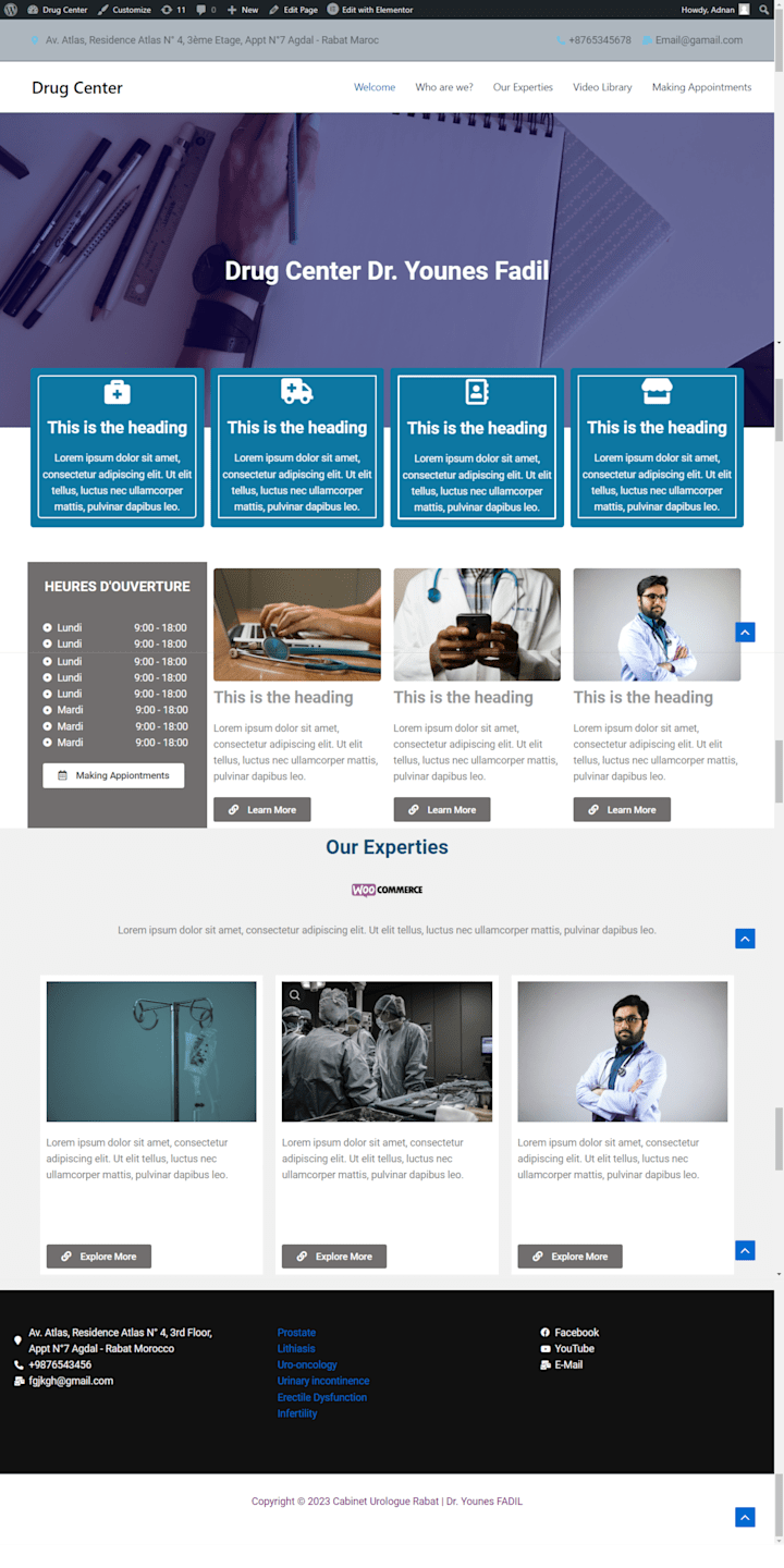 Cover image for Urology/Drug Center website design