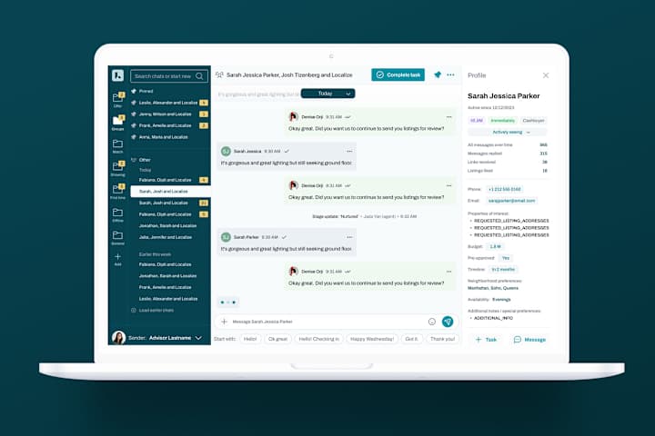 Cover image for Web messenger app for SaaS product :: Behance