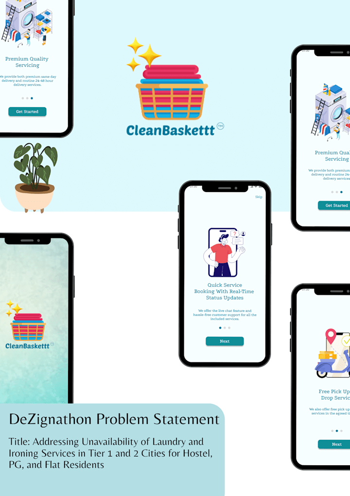 Cover image for CleanBaskettt: Laundry and ironing services