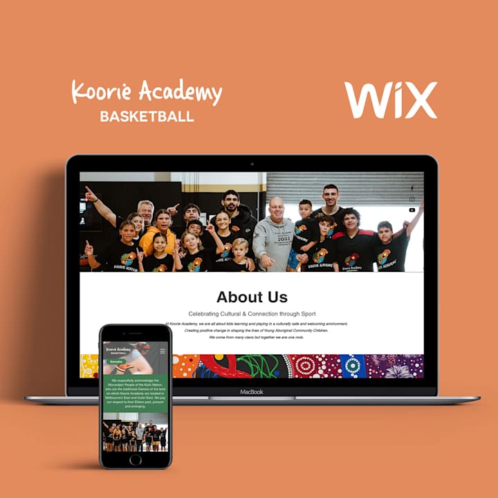 Cover image for Lovely Wix based branded website for Basketball Academy