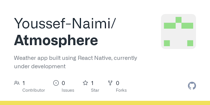 Cover image for GitHub - Youssef-Naimi/Atmosphere: Weather app built using Reac…