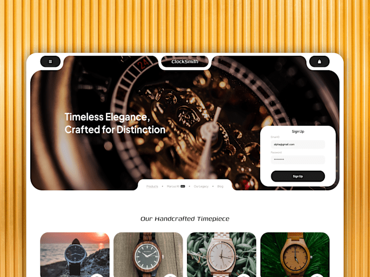 Cover image for ClockSmith - Homepage Design