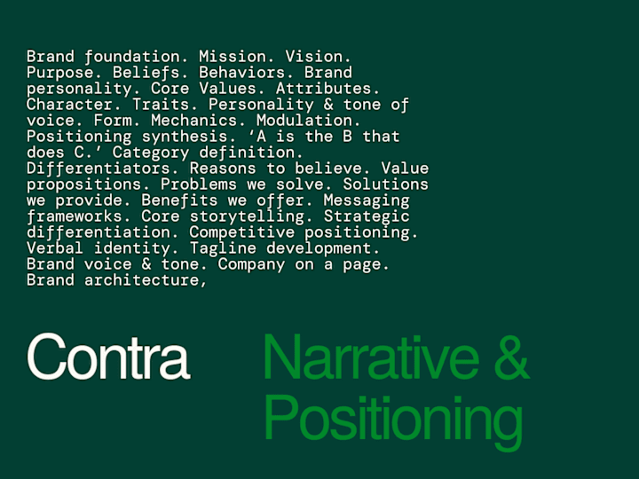 Cover image for Narrative & Positioning Development