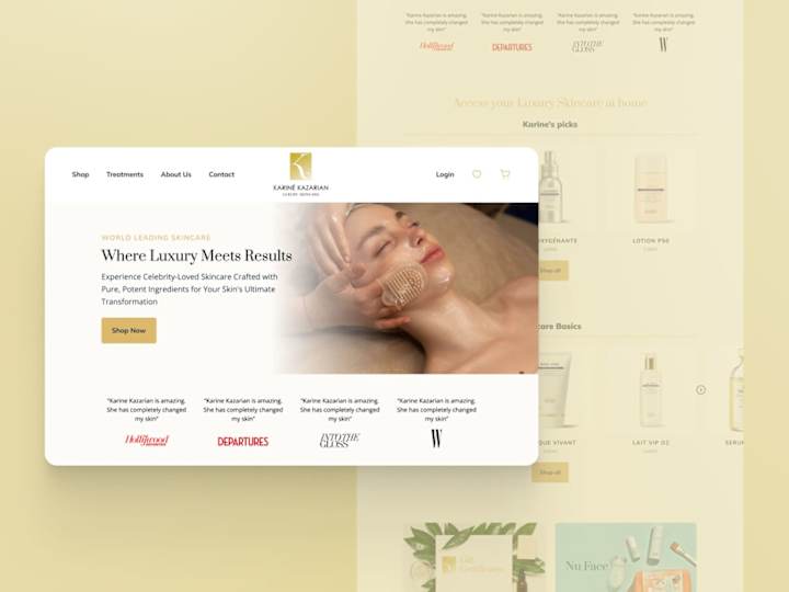 Cover image for Kariné Kazarian: Luxury Skincare Website Redesign