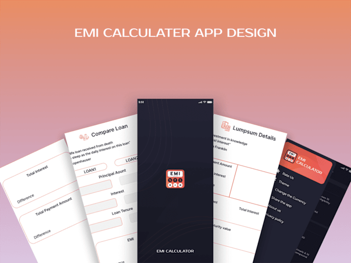 Cover image for EMI calculator app design
