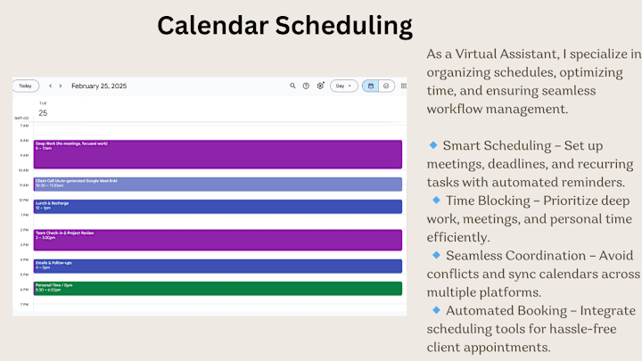 Cover image for Google Calendar Management