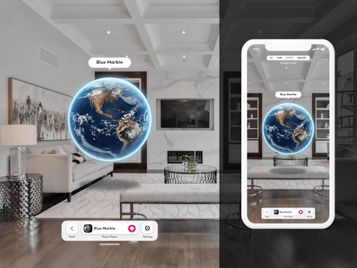 Cover image for Merge HoloGlobe - Mobile and VR UI Design