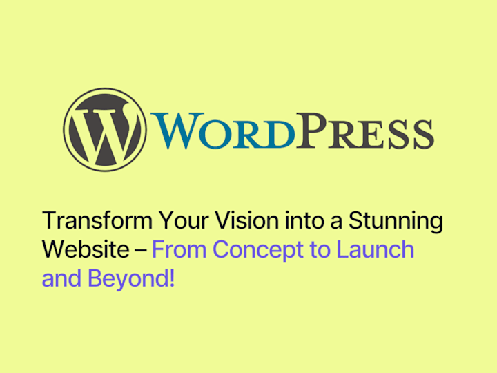 Cover image for Expert Wordpress Developer | Websites & Professional Branding