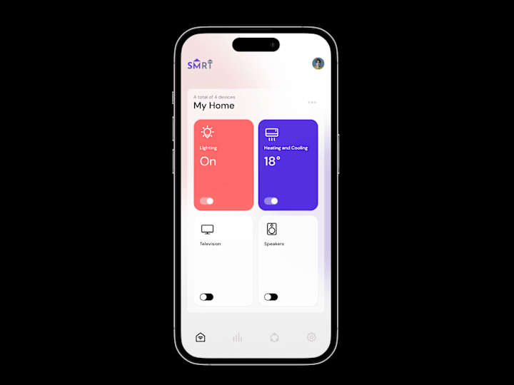 Cover image for Smart Home App Prototype - Figma Innovation