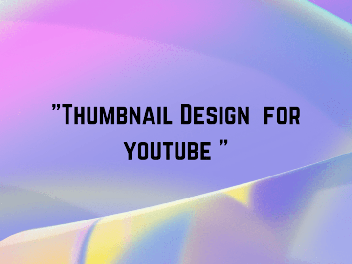 Cover image for Youtube thumbnails 