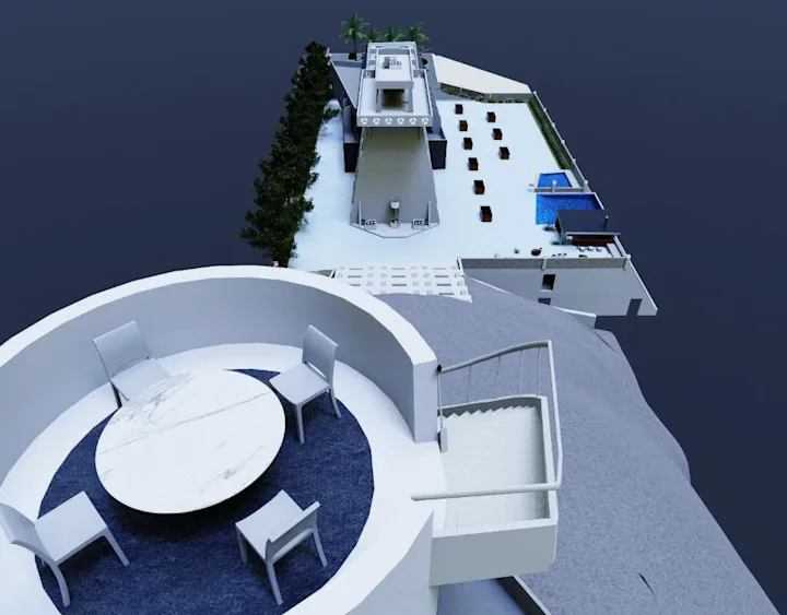 Cover image for 3D exterior design for an hotel concept design